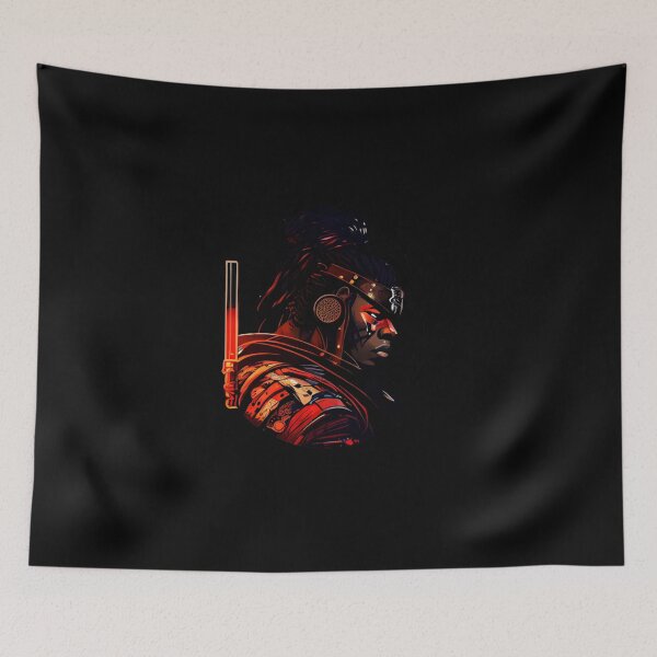 Item preview, Afrofuturism Samurai Warrior 06 designed and sold by SurrealeyeSEA.