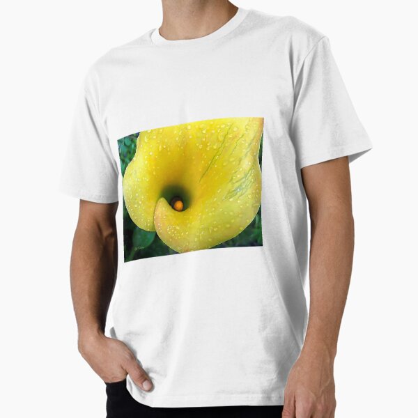 Item preview, Yellow Calla Lily with Dewdrops designed and sold by Dawn Thibodeaux.