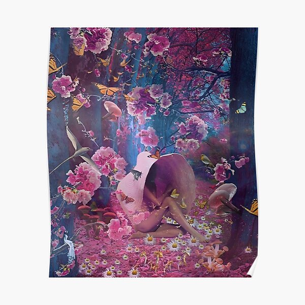 Mushroom Season - Magical, Natural, Surreal Collage Poster