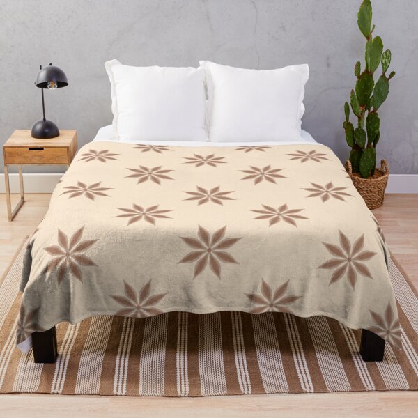 Artikelvorschau, Erdton-schöne einfache braune beige Blumen auf einem Elfenbeinhintergrund, mit dunklen Braun-, Sand-, Elfenbein- und Beigefarben entworfen und verkauft von Ale's Art.