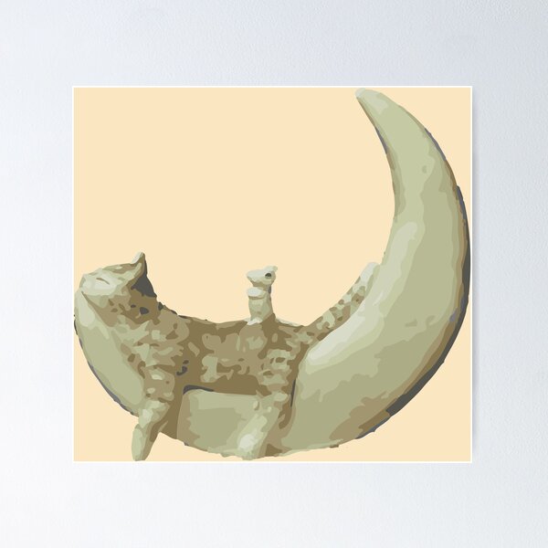 Item preview, Sleepy Moon Kitty designed and sold by ArynsDS.
