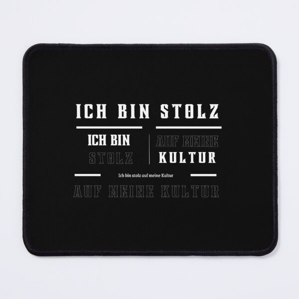 Item preview, "Ich bin stolz auf meine Kultur" (I am proud of my culture) with Minimalist Black Background designed and sold by RM-Journey.