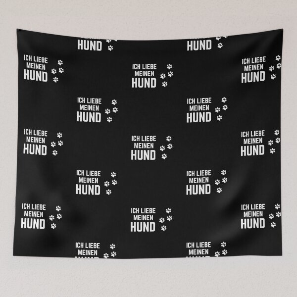 Item preview, "Ich liebe meinen Hund" (I love my dog) with a cute dog Paws designed and sold by RM-Journey.