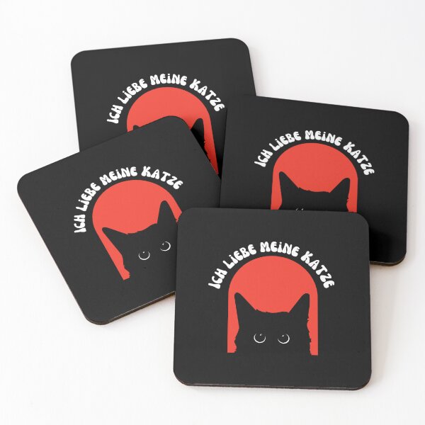 Item preview, "Ich liebe meine Katze" (I love my cat) with a cute cat graphic designed and sold by RM-Journey.
