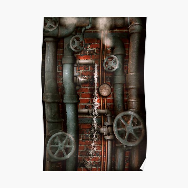 Steampunk - Plumbing - Pipes and Valves Poster