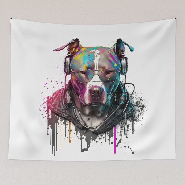 Artikelvorschau, CyberPunk DJ Pitbull #7 entworfen und verkauft von OregonArtForAll.