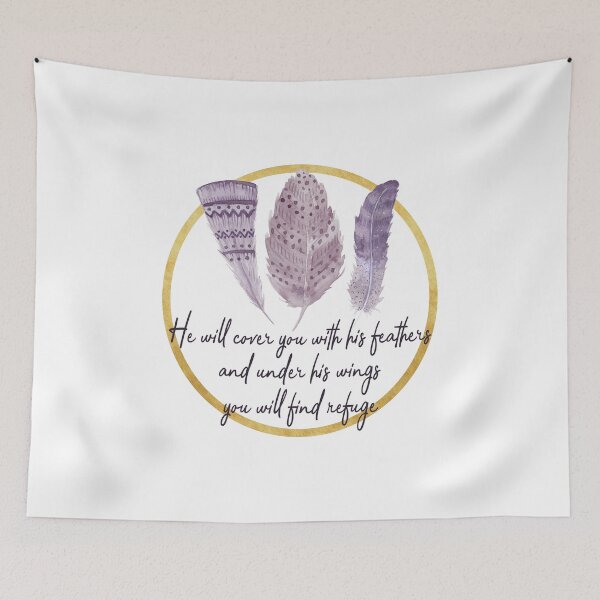 Item preview, He Will Cover You with His Feathers designed and sold by PraiseQuotes.