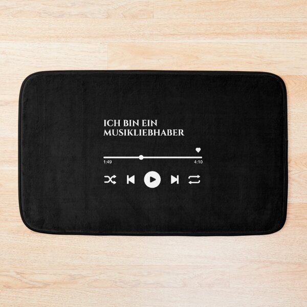 Item preview, "Ich bin ein Musikliebhaber" (I am a music lover) with a music player interface graphic designed and sold by RM-Journey.