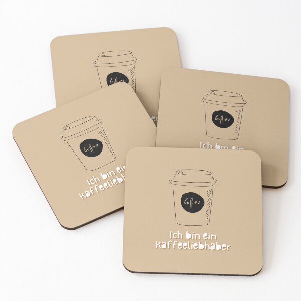 Item preview, "Ich bin ein Kaffeeliebhaber" (I am a coffee lover) with a coffee cup graphic designed and sold by RM-Journey.