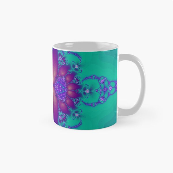 Item preview, "Lotus Fractality" Teal & Purple Fractal Art Print designed and sold by ChaosEmporium.