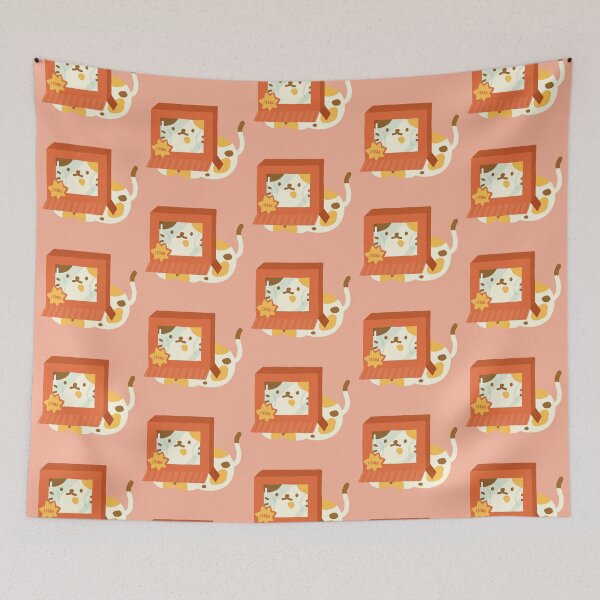 Item preview, gato de caja roja designed and sold by mimimiao.