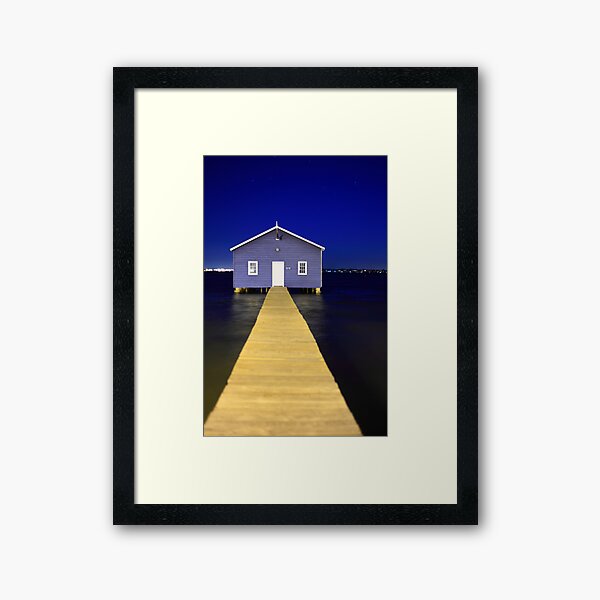 Crawley Edge Boatshed Framed Art Print