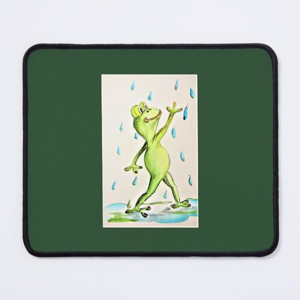 Item preview, Frog in the rain, watercolour, fine art designed and sold by janianna.