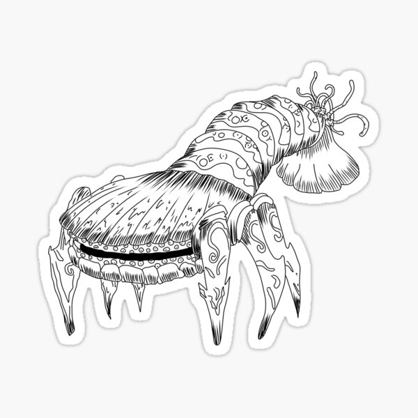 Lobster Clam Monster Sticker