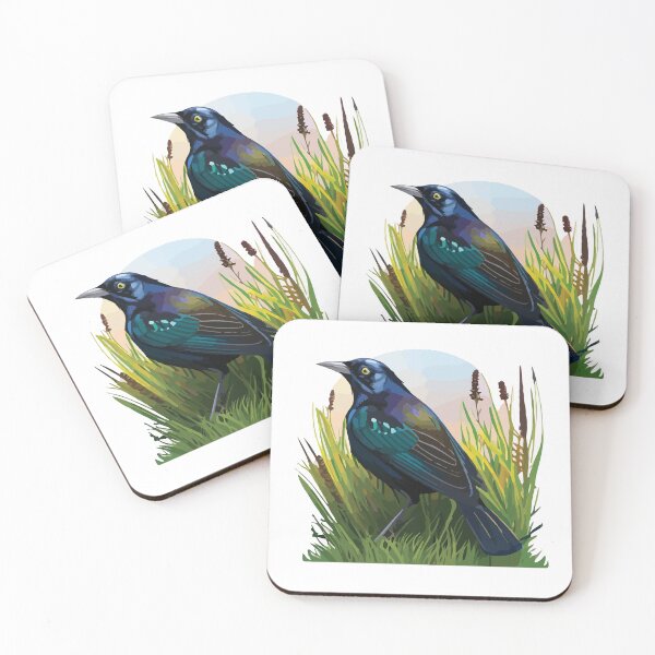Item preview, Common Grackle Chilling in the Grass designed and sold by Vector-nook.