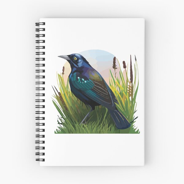Item preview, Common Grackle Chilling in the Grass designed and sold by Vector-nook.