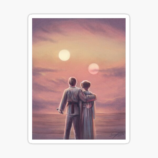 Twin Suns Sticker