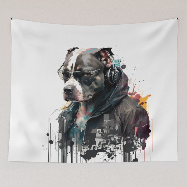 Artikelvorschau, CyberPunk DJ Pitbull #8 entworfen und verkauft von OregonArtForAll.