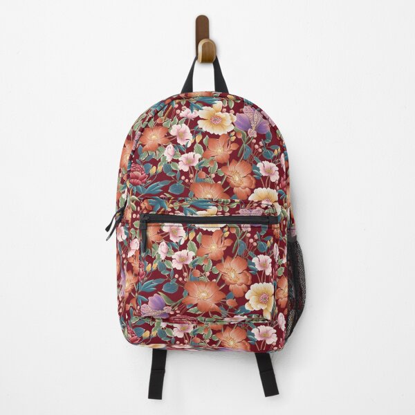 Item preview, Floral garden in maroon palate designed and sold by Kaushlydraw.