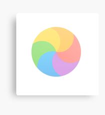 Mac Rainbow Wheel Pastel Canvas Print