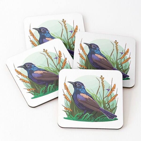Item preview, Common Grackle Nestled in a Field designed and sold by Vector-nook.