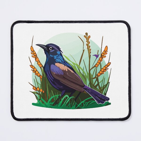 Item preview, Common Grackle Nestled in a Field designed and sold by Vector-nook.