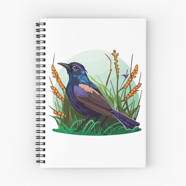 Item preview, Common Grackle Nestled in a Field designed and sold by Vector-nook.