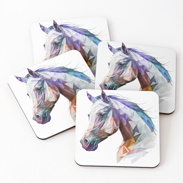 Item preview, Colorful Geometric Horse Face designed and sold by bigrockdesigns.