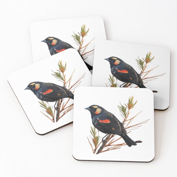 Item preview, Red Winged Blackbird on a Branch designed and sold by Vector-nook.