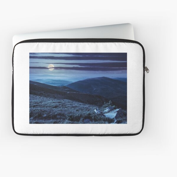 hillside with stones in high mountains at night Laptop Sleeve