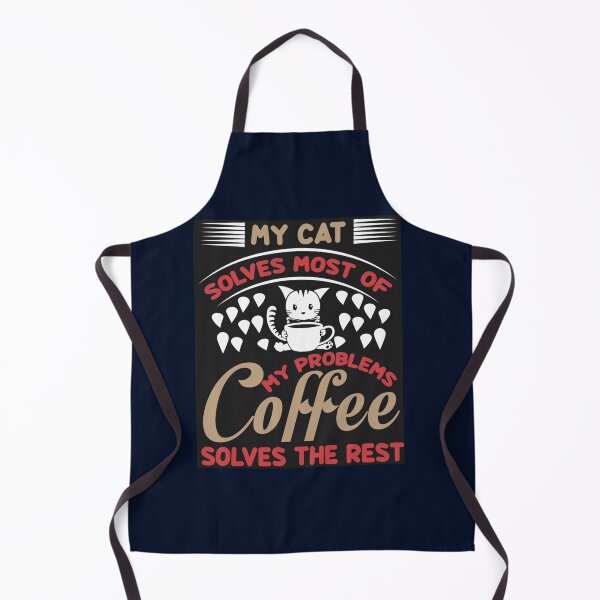 Item preview, MY CAT SOLVES MOST OF MY PROBLEMS COFFEE SOLVES THE REST ESSENTIAL TSHIRT198 designed and sold by GerardTremblay.