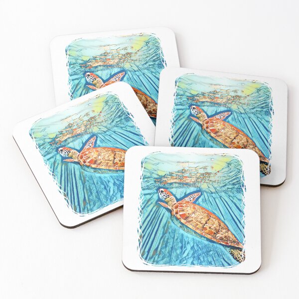 Item preview, Shimmering Sea Turtle In Blue Ocean designed and sold by Heathermarie321.