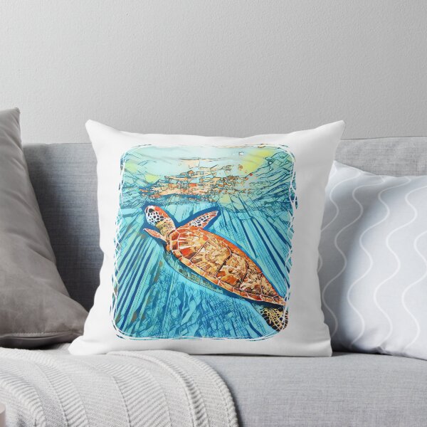 Item preview, Shimmering Sea Turtle In Blue Ocean designed and sold by Heathermarie321.
