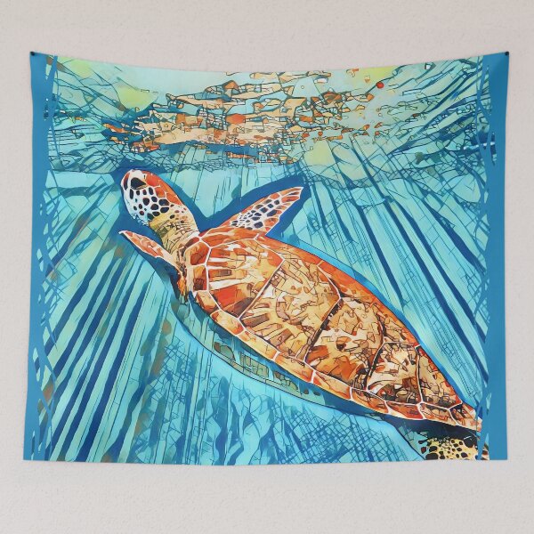 Item preview, Shimmering Sea Turtle In Blue Ocean designed and sold by Heathermarie321.
