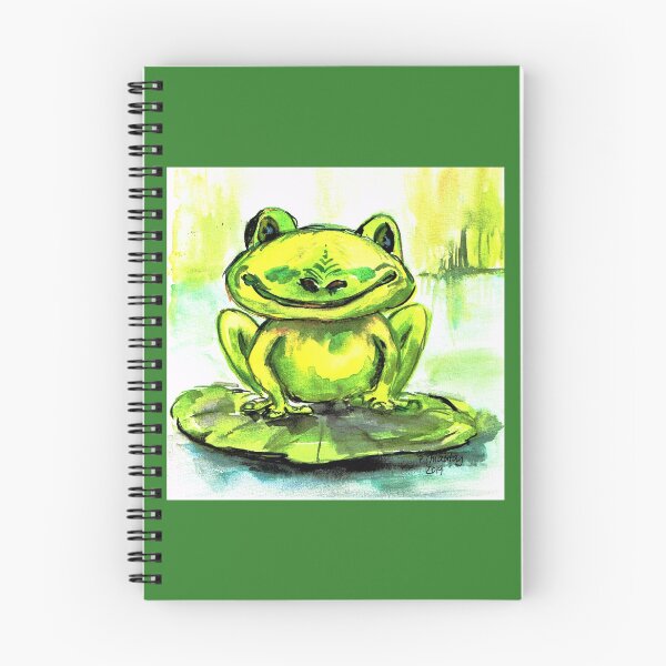 Item preview, Frog on the pond watercolor fine art designed and sold by janianna.