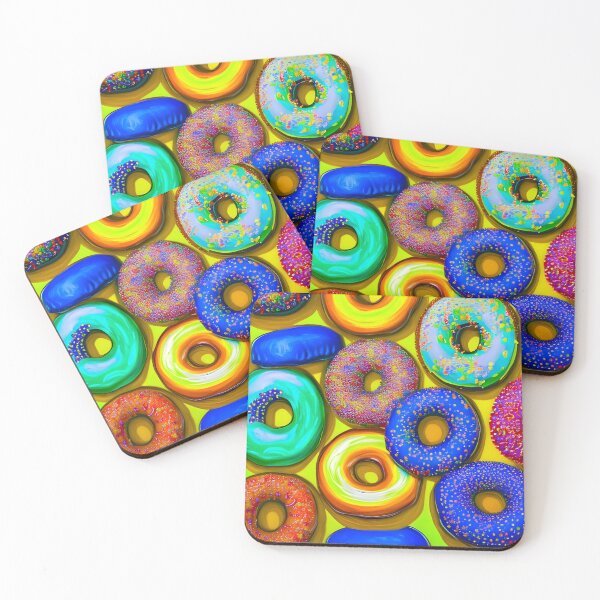Item preview, Colorful Donuts Yellow designed and sold by blakcirclegirl.