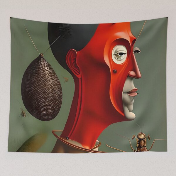 Item preview, Insect Infested - A Surreal Portrait of a Man with a Severe Countenance designed and sold by GalihDA.