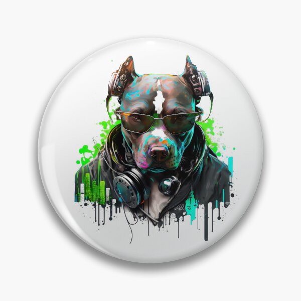 Artikelvorschau, CyberPunk DJ Pitbull #9 entworfen und verkauft von OregonArtForAll.