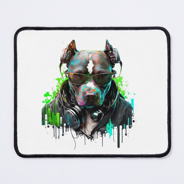 Item preview, CyberPunk DJ Pitbull #9 designed and sold by OregonArtForAll.