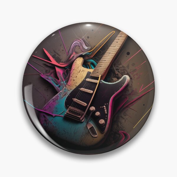 Item preview, Modern Neon Strat Style Guitar designed and sold by MarksMusicMerch.