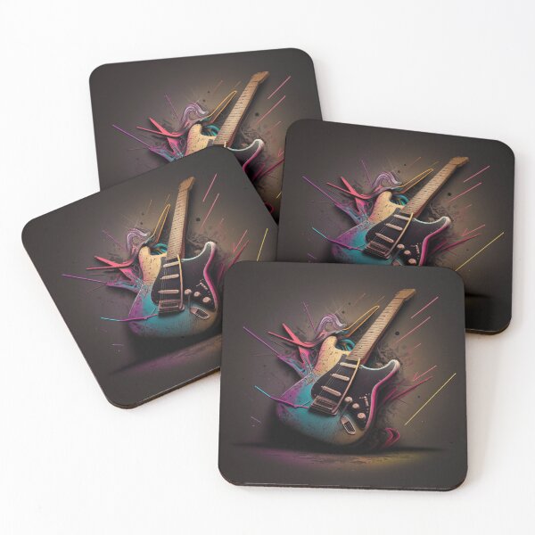 Item preview, Modern Neon Strat Style Guitar designed and sold by MarksMusicMerch.