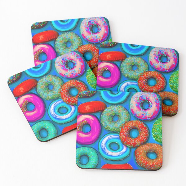 Item preview, Colorful Donuts Teal designed and sold by blakcirclegirl.