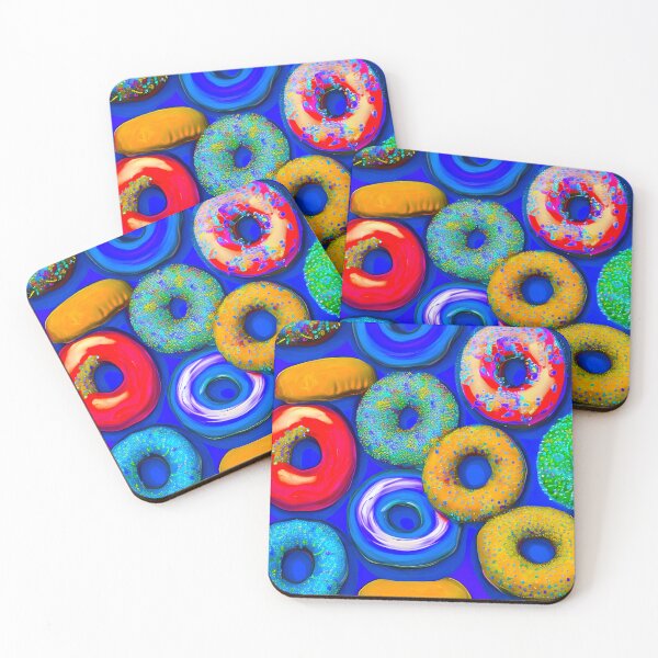 Item preview, Colorful Donuts Blue  designed and sold by blakcirclegirl.