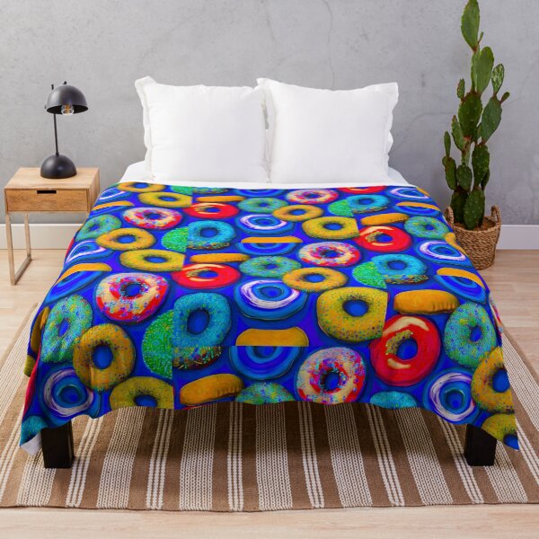 Item preview, Colorful Donuts Blue designed and sold by blakcirclegirl.