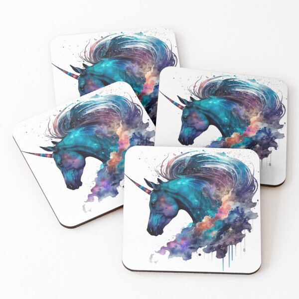 Item preview, Cosmic watercolor unic #59 unicorn designed and sold by LaElee.