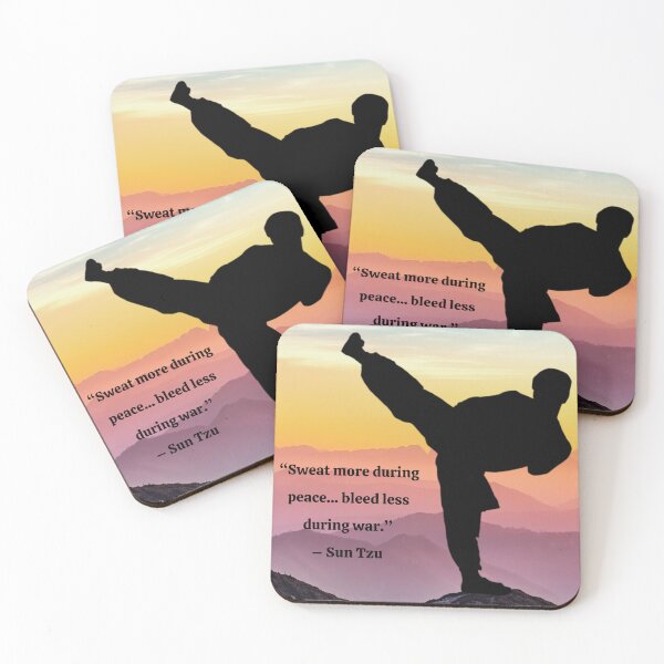 Item preview, Martial Arts - Kungfu side kick with Sun Tzu quote designed and sold by NurturingSpirit.