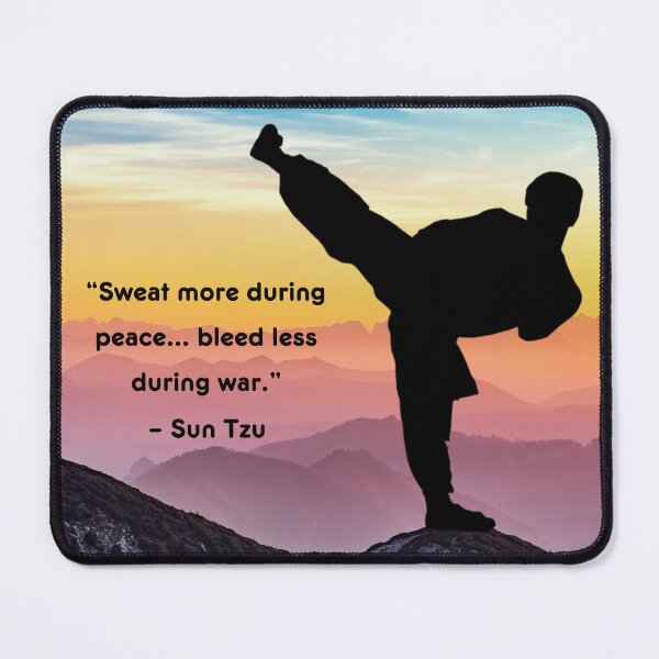 Item preview, Martial Arts - Kungfu side kick with Sun Tzu quote designed and sold by NurturingSpirit.