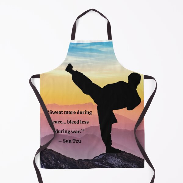 Item preview, Martial Arts - Kungfu side kick with Sun Tzu quote designed and sold by NurturingSpirit.