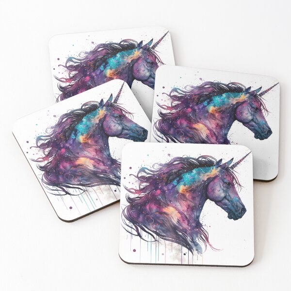 Item preview, Cosmic watercolor unic #60 unicorn designed and sold by LaElee.