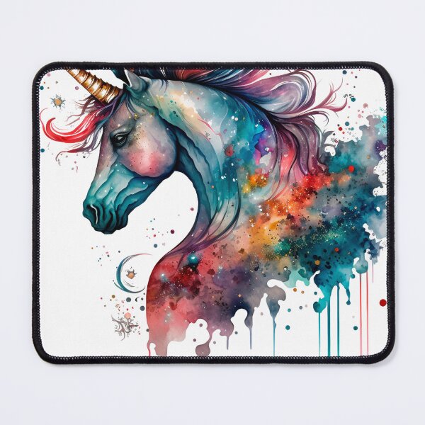 Item preview, Cosmic watercolor unic #61 unicorn designed and sold by LaElee.